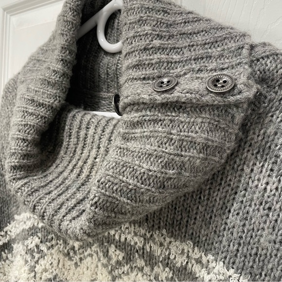 Free People Ragnar Fair Isle Split Cowl Neck Sweater - Picture 4 of 16